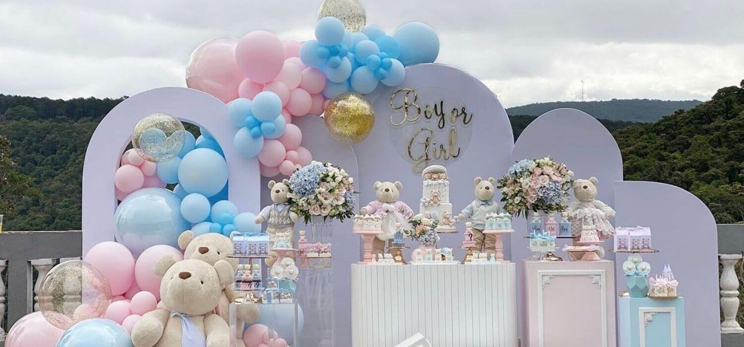 Buffet de baby shower et gender reveal à Rabat